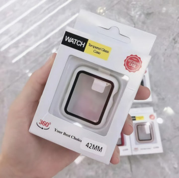 Coque+Film Protection d'écran en Verre trempé Pour iWatch 38mm